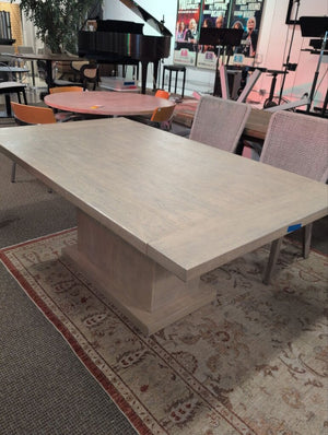 Blonde Wood Pedestal Table