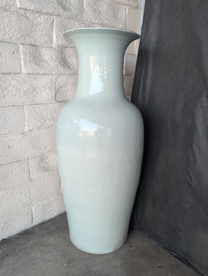 Floor Celadon Vase 14 x 44" H