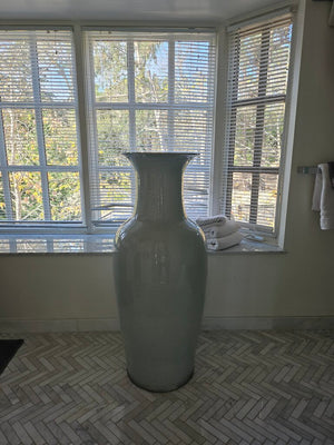 Floor Celadon Vase 14 x 44" H