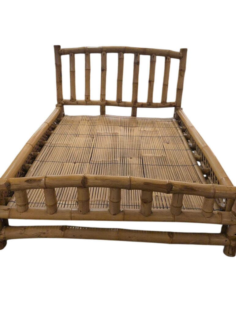 Vintage Italian Bamboo Bed Frame