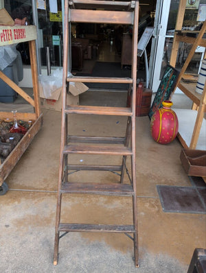 Antique Folding Wooden Ladder