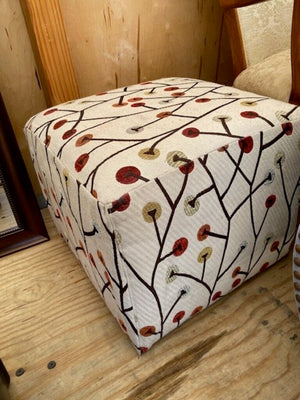 Upholstered Cube Ottoman 20x20x17