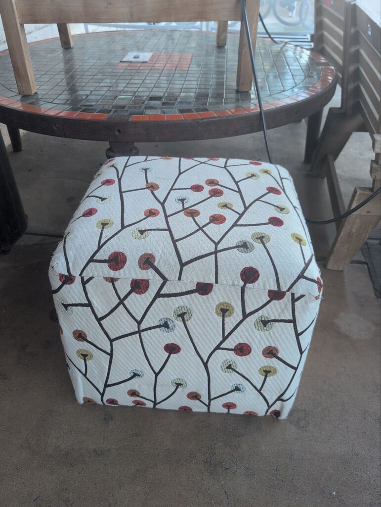 Upholstered Cube Ottoman 20x20x17