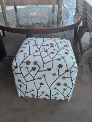 Upholstered Cube Ottoman 20x20x17
