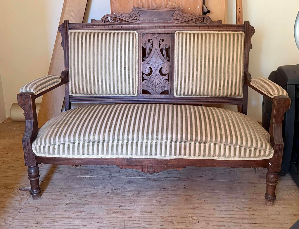 Victorian Eastlake Style Settee 54" W.