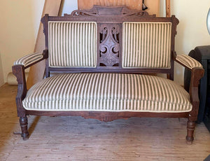 Victorian Eastlake Style Settee 54" W.