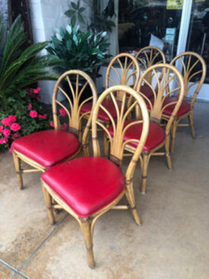 Rattan Petal Fan Back Chair (set of 8)