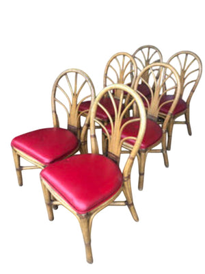 Rattan Petal Fan Back Chair (set of 8)