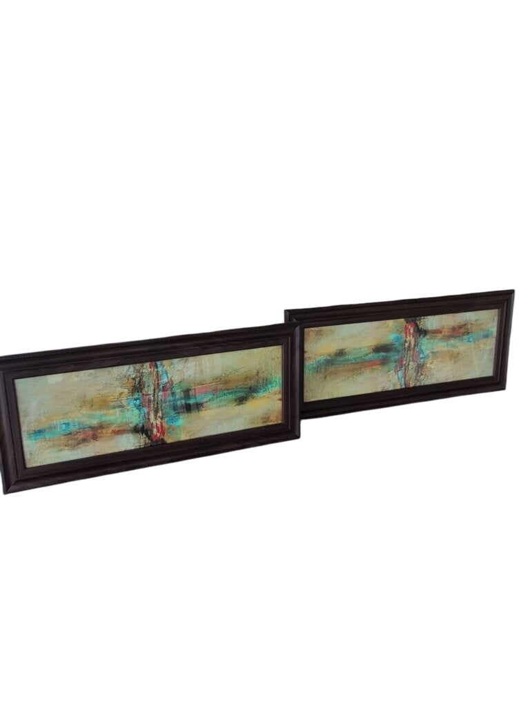 Pair Abstract Framed Art Prints