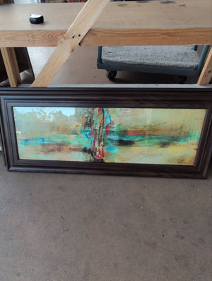 Pair Abstract Framed Art Prints