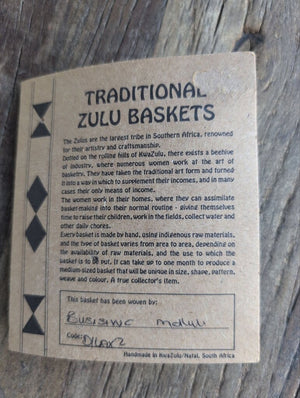 Zulu Woven Basket With Lid