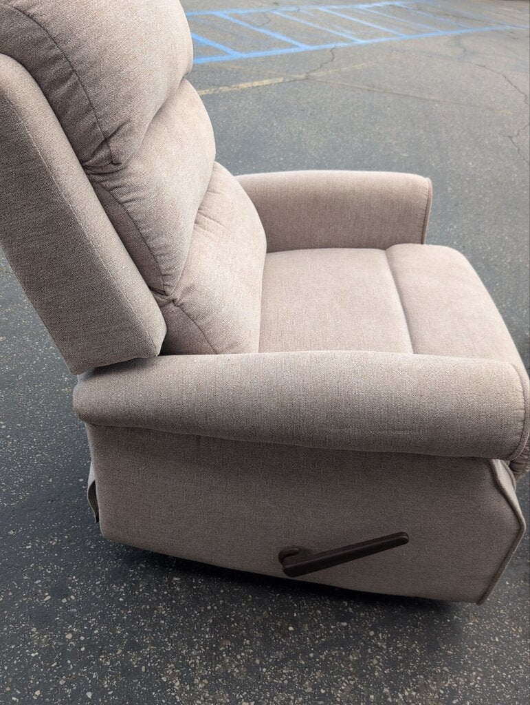 Tan Chenille Manual Recliner