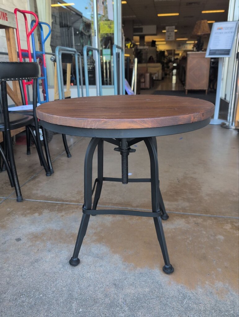 Wood Swivel Top Side Table