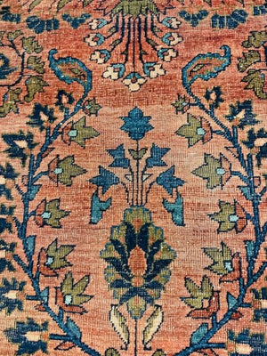 Persian Kerman Handwoven Wool Rug 4'x6'