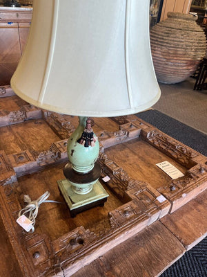 Green Wood Lamp