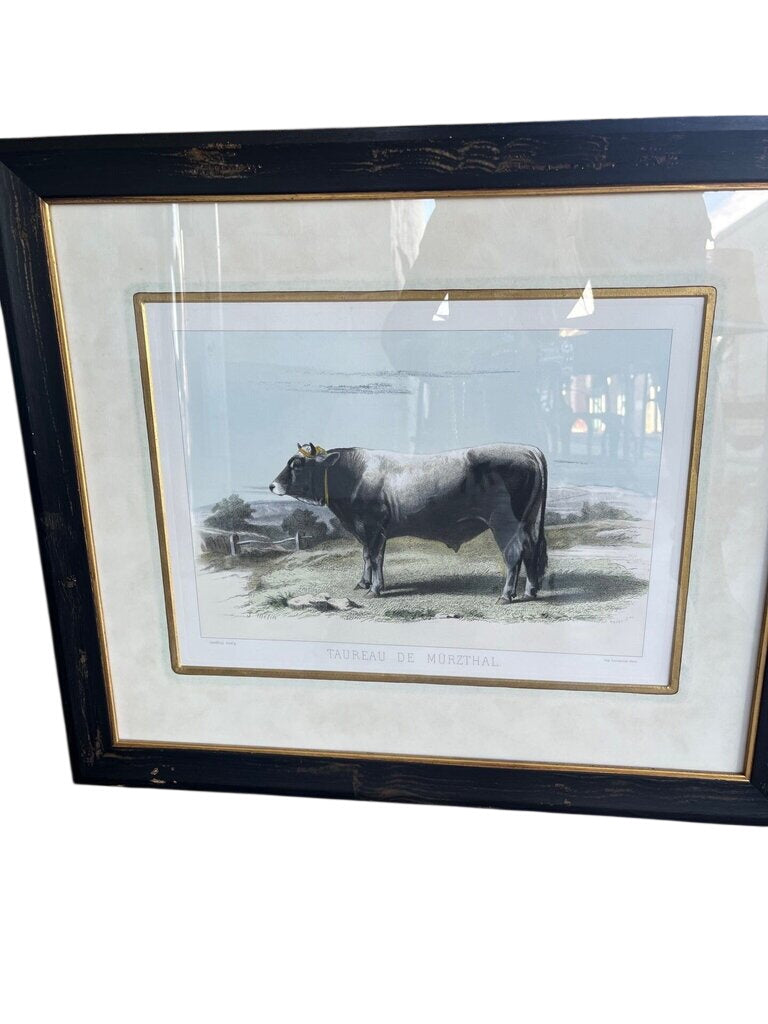 Valley Bull Engraving Art 22x27