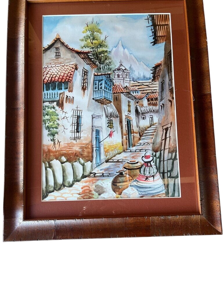 Peruvian Village Life 14x18