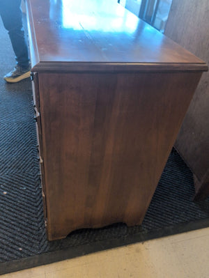 Maple Six Drawer Dresser Low Boy