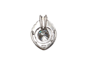 Pendant 14k White Gold Solitaire Diamond
