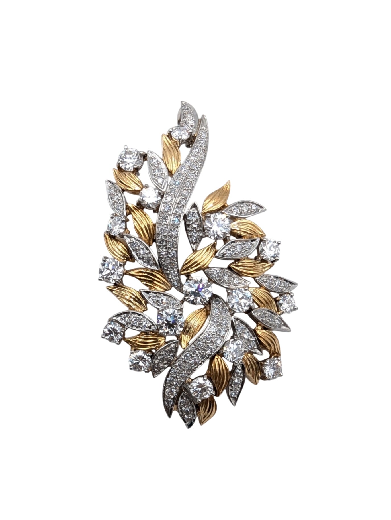 Pendant Platinum & 18k Yellow Gold w/ Diamonds