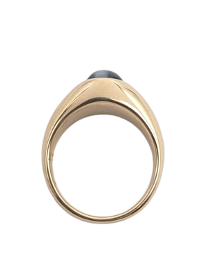 Ring 10k Yellow Gold Cat's Eye Sapphire w/ Diamonds