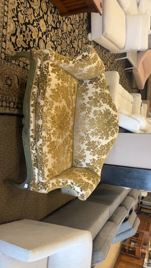 French Brocade Upholstered Setee