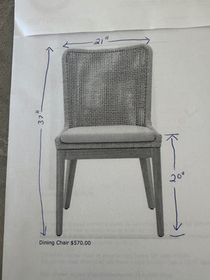 Essentials for Living Gray Tan Woven Back Dining Chairs Set Of 6