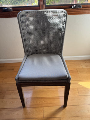 Essentials for Living Gray Tan Woven Back Dining Chairs Set Of 6