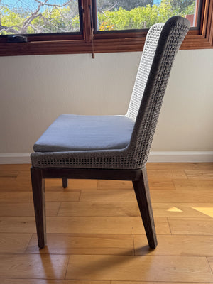 Essentials for Living Gray Tan Woven Back Dining Chairs Set Of 6