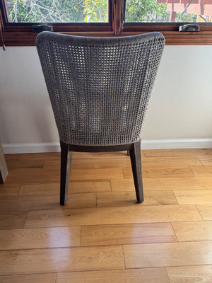 Essentials for Living Gray Tan Woven Back Dining Chairs Set Of 6