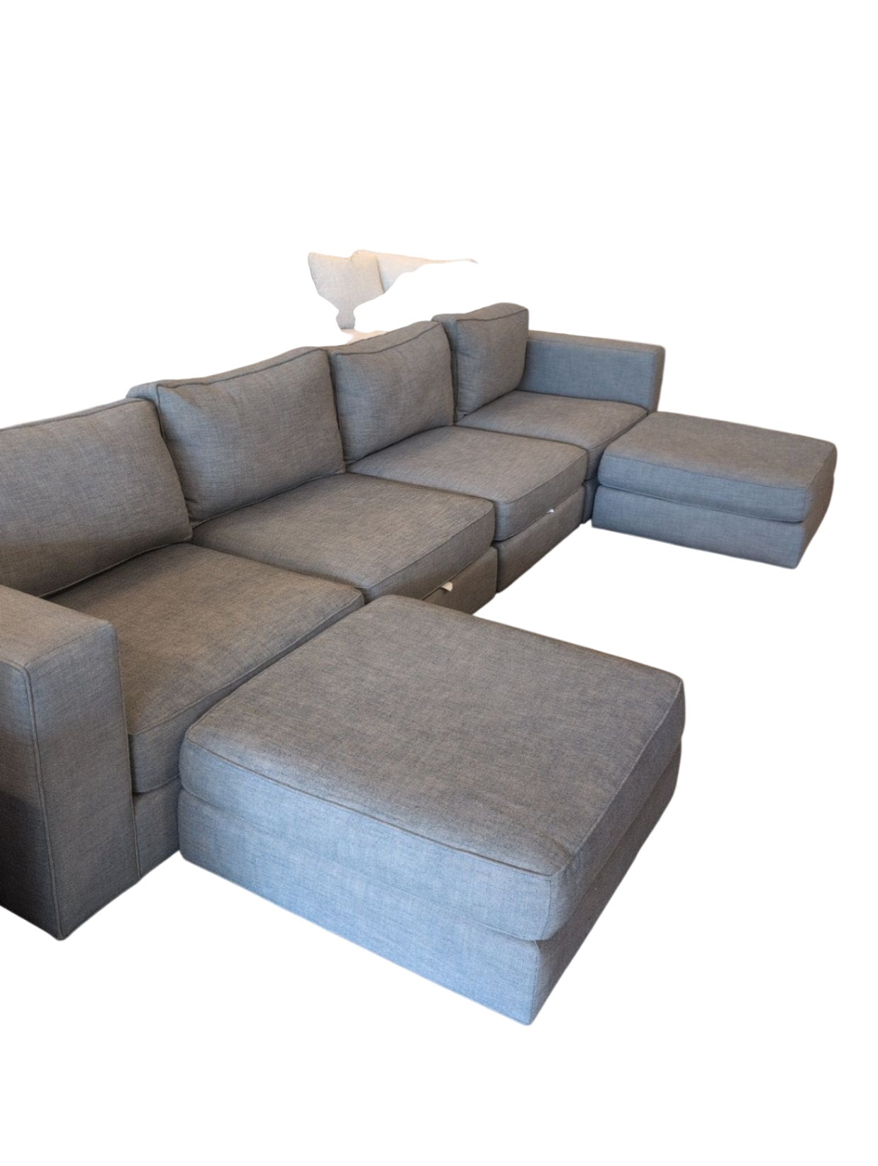 Restoration Hardware 4 Piece Sectional + 2 Ottomans