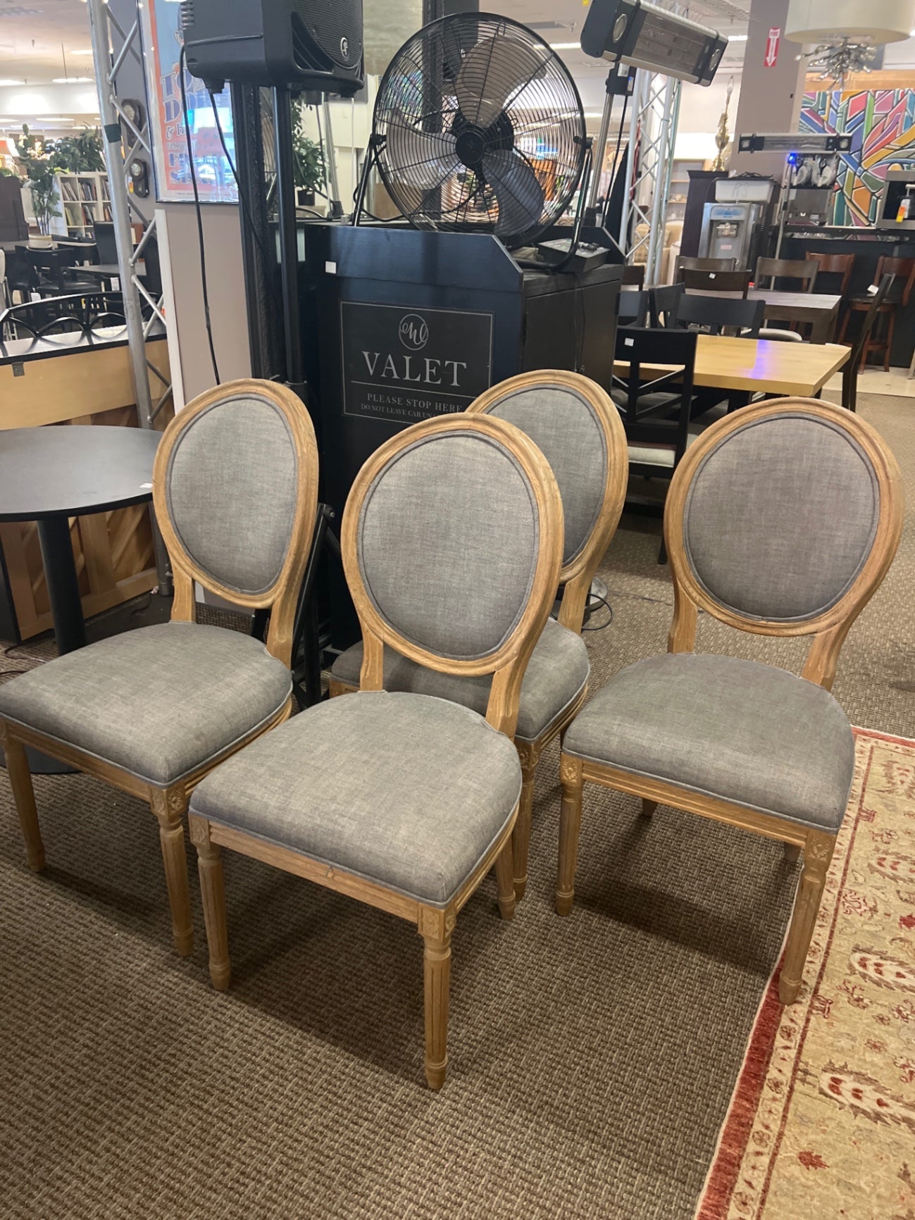 Restoration Hardware French Fabric Side Chairs (set of 4)