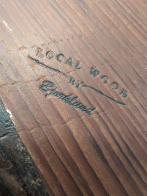 live Edge solid Redwood Table & Benches with Steel Pedestal Legs