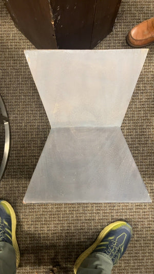 Solid wood carved pedestal side table