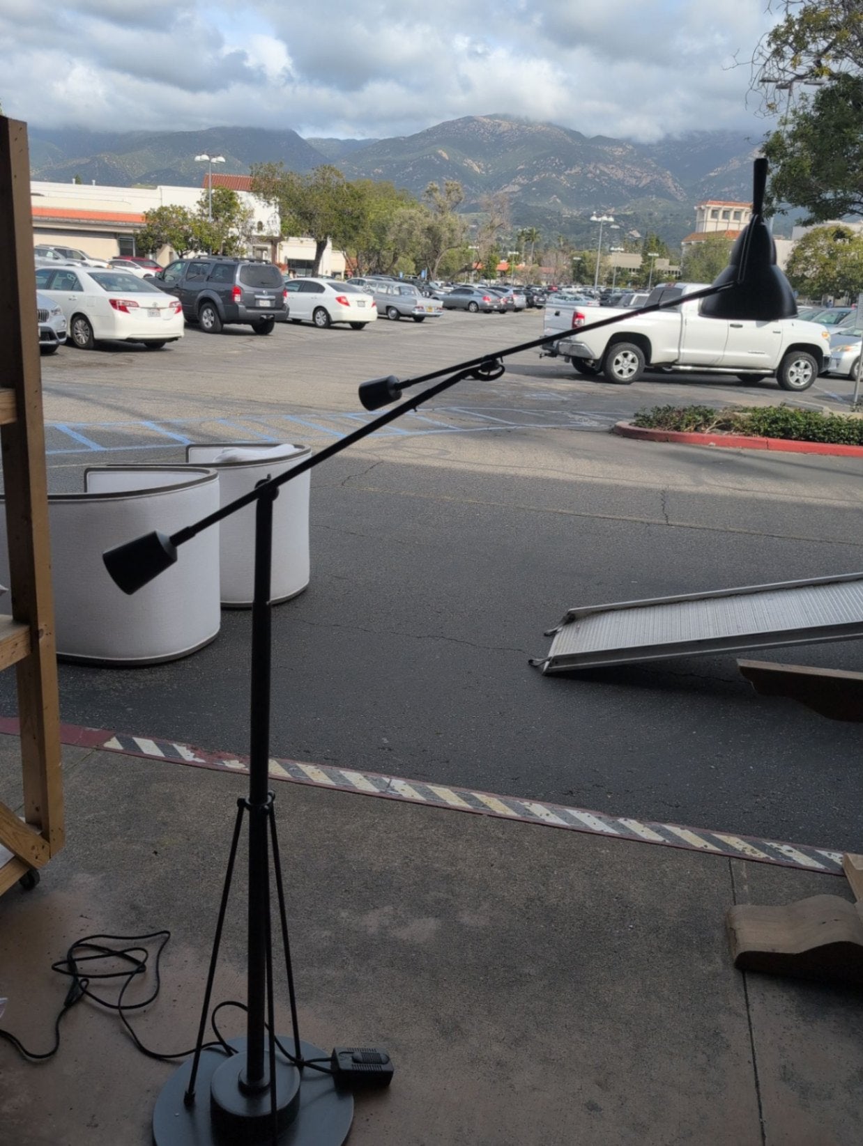 Architectural counterbalance Floor Lamp.