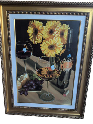Sunflowers and Wine Framed Print edition dated 123/245 by Scott Jacobs