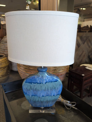 Blue Ceramic Glazed Lamp