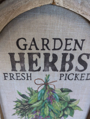 Distressed Garden Herbs Sign
