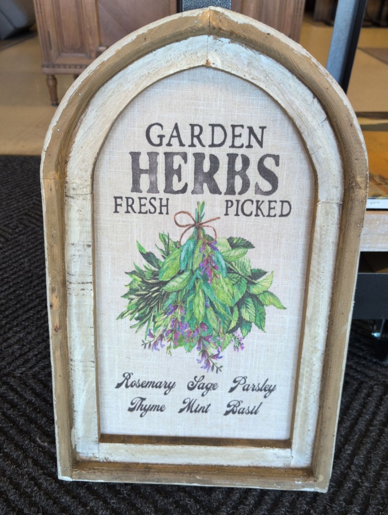 Distressed Garden Herbs Sign