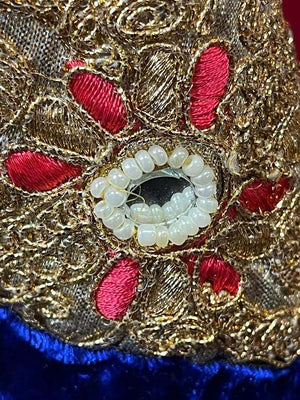 Pink Silk Embroidered & Beaded Indian Wedding Saree