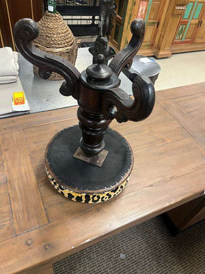 Victorian Piano Stool Leopard Upholstery Adjustable