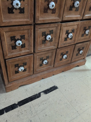 Mediterranean style apothecary cabinet 24 Drawer