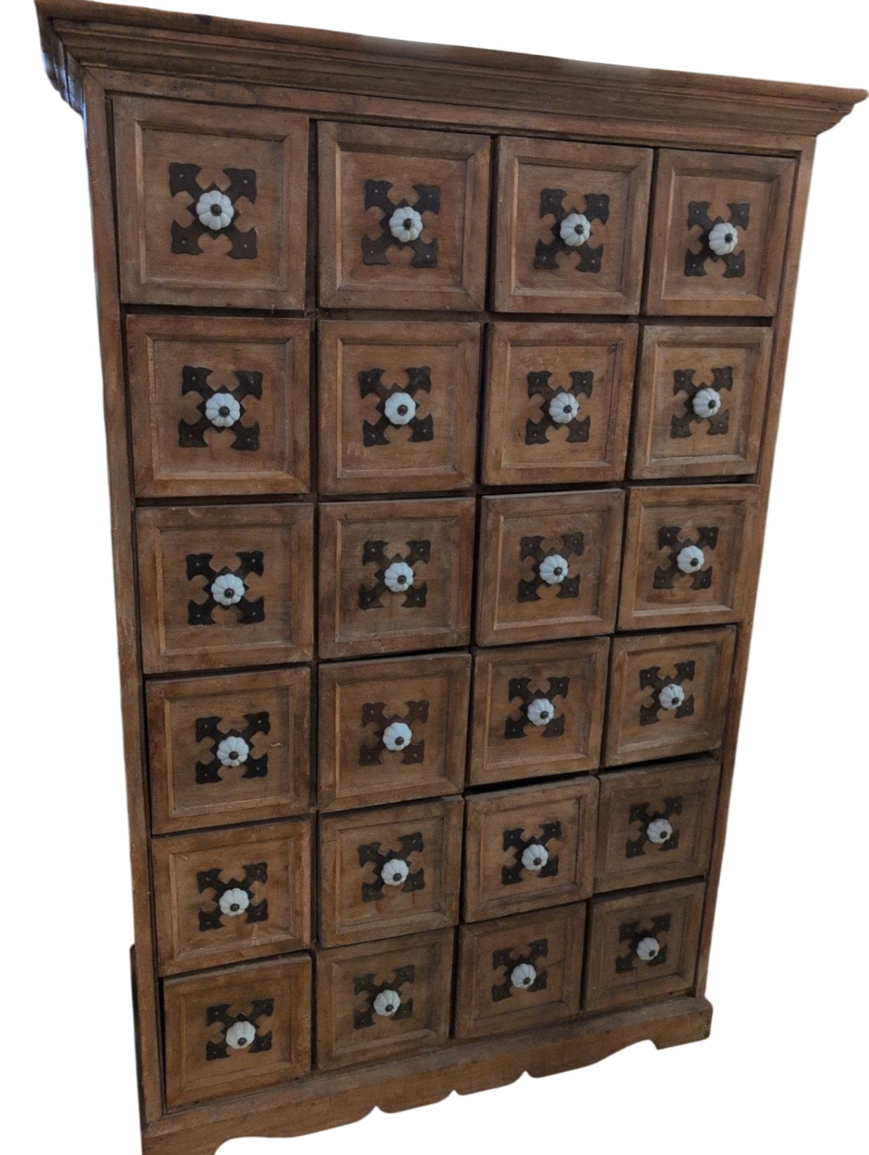 Mediterranean style apothecary cabinet 24 Drawer