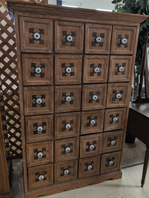 Mediterranean style apothecary cabinet 24 Drawer