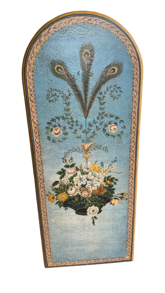 Hand Crafted Floral Wood Panel