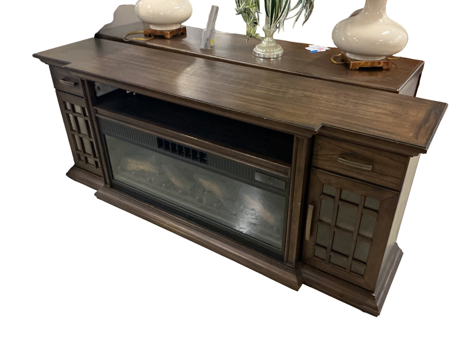 Trasante Everett TV console with electric fireplace