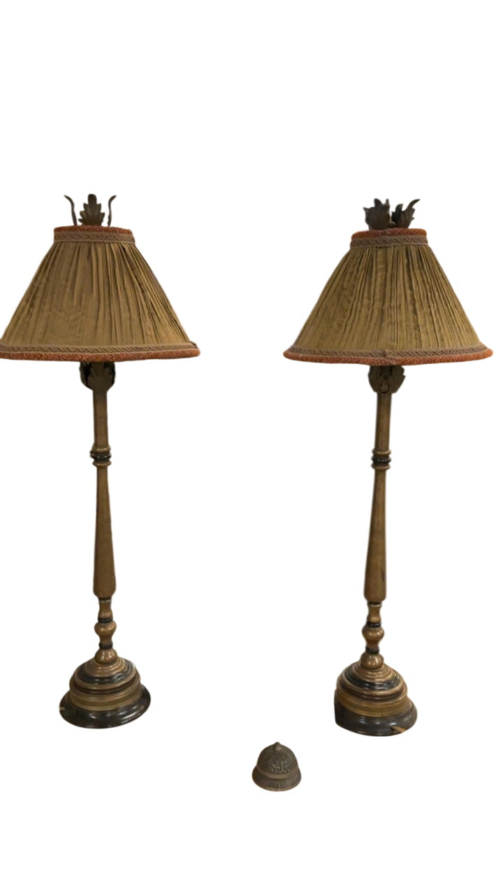 Pair of Candlestick Lamps