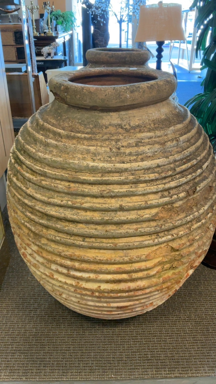 Large Antique Terracotta Olive Oil Jar