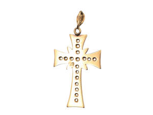 Pendant Cross 18k Rose Gold w/ Rose Cut Diamonds
