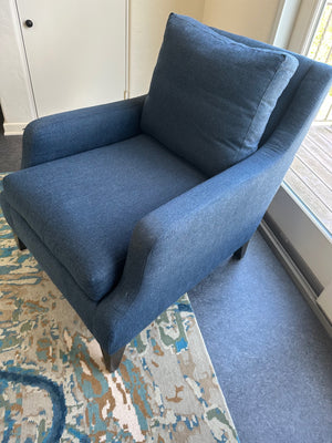 CR Laine blue upholstered club armchair
